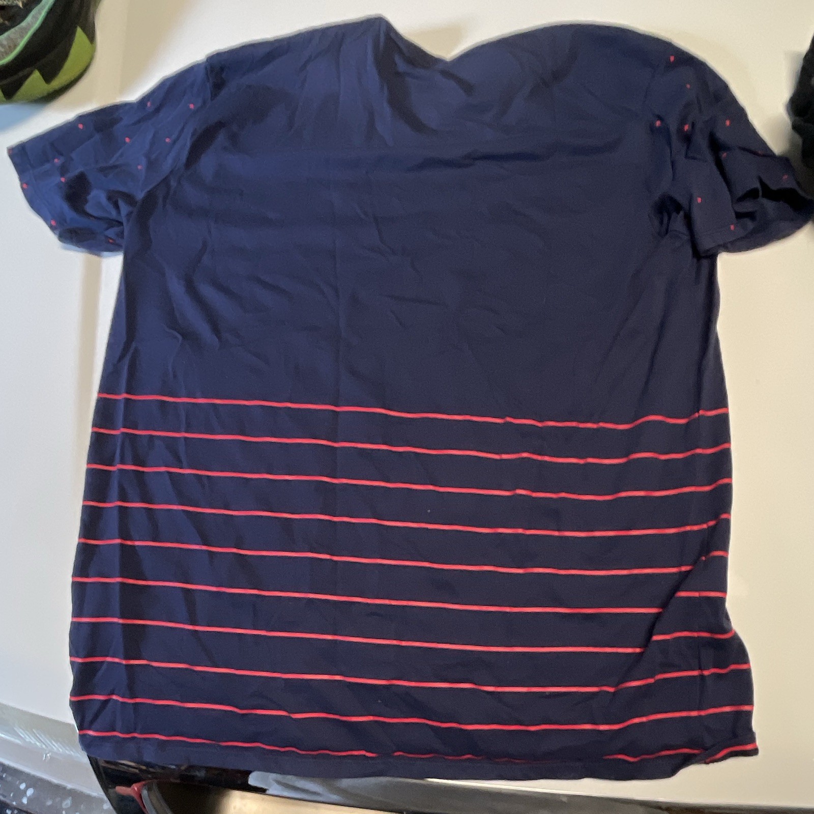 Nike Dri-FIT Kobe Bryant Basketball Tee, Men's L, Blue/Red Striped, Logo gallery