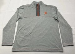 Tommy Bahama IslandZone MLB Detroit Tigers 1/4 Zip Pullover Mens Small Gray