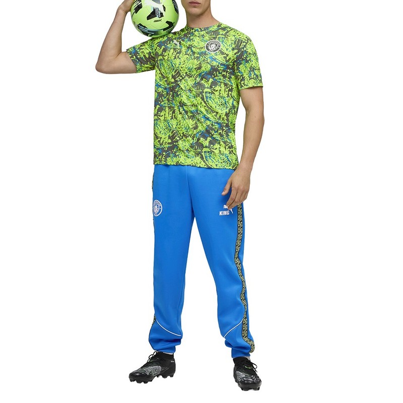 PUMA Manchester City F.C. Warm Up Crew Neck Short Sleeve Soccer Jersey Mens Size gallery