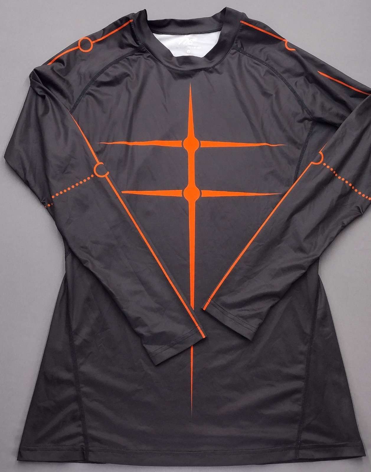 776 BC Performance Base Layer Shirt Mens Medium Black Orange Biomechanical Lines gallery