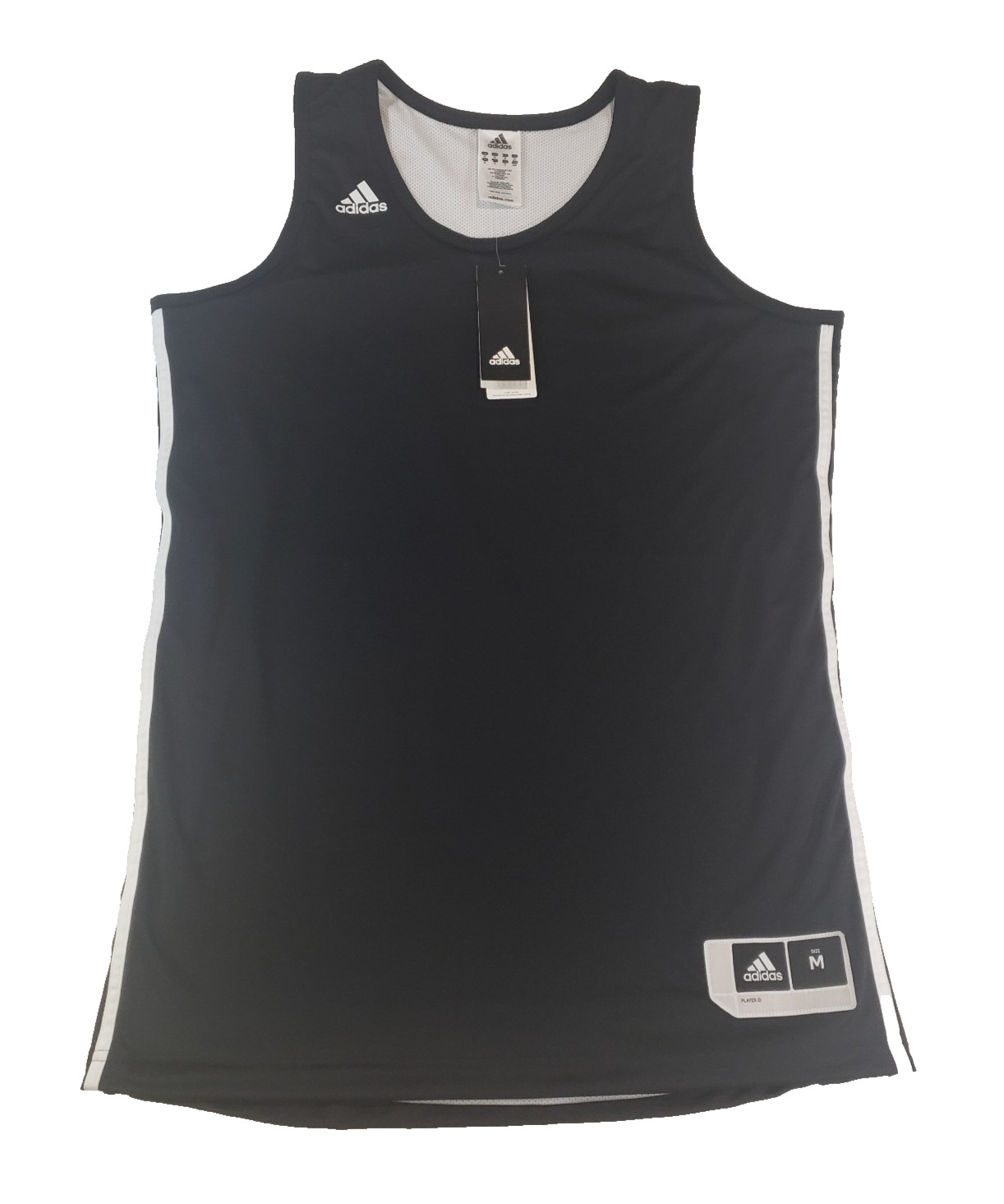 Adidas Basketball Practice Jersey Black White Reversible Mesh ClimaLite Men's M gallery