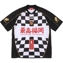 SS26 Supreme Checkerboard Soccer Jersey Black M
