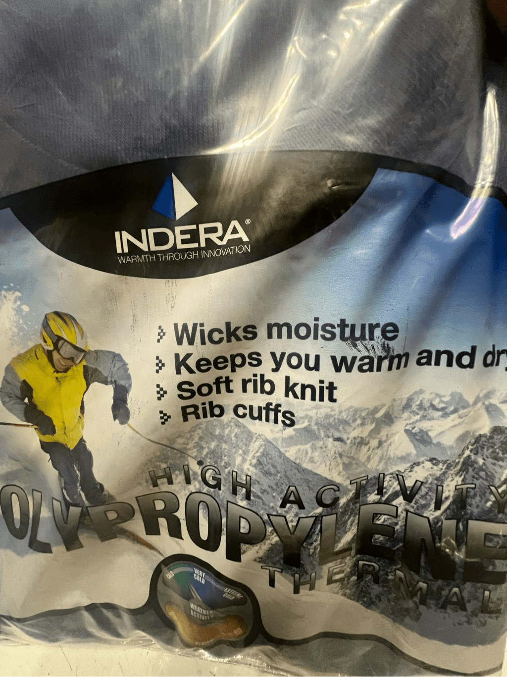 INDERA (2) Men’s Rib Knit Thermal Shirt Sz M Navy NIP gallery