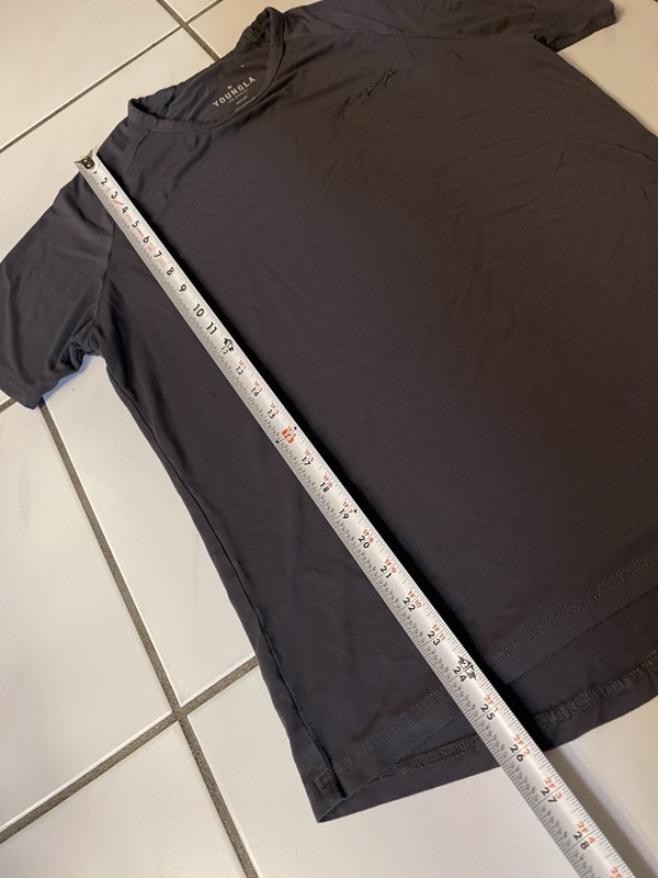 Youngla Essential Fitted Tee Size Medium Gray Viscose YLA2621 Workout Shirt gallery