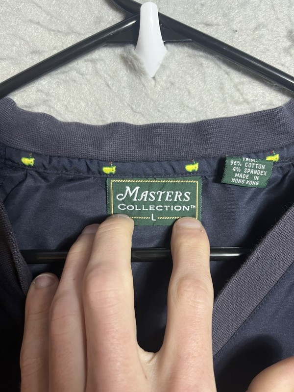 Masters Collection Pullover Windbreaker Mens L Blue Augusta National Golf Logo gallery