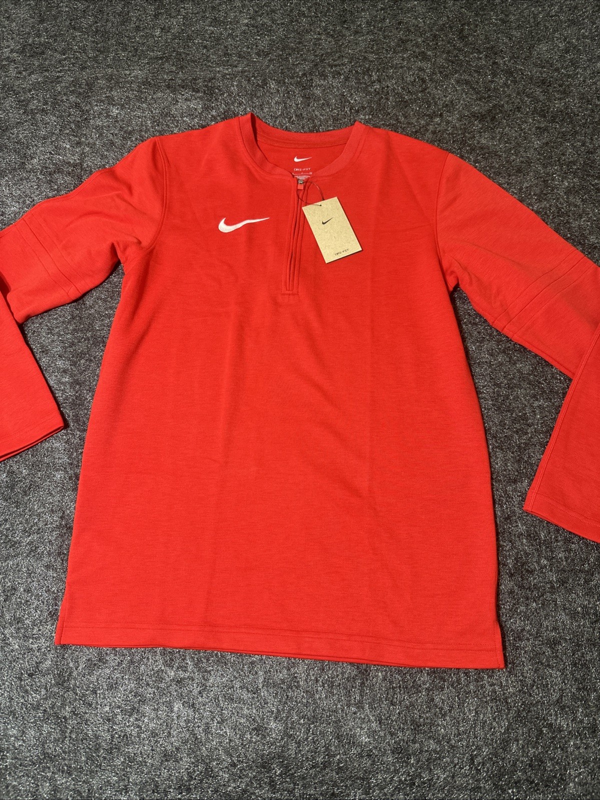 Nike Dri-FIT TEAM Men’s Size S Long Sleeve 1/4-Zip Top Red/White DV6751-657 gallery