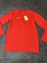 Nike Dri-FIT TEAM Men’s Size S Long Sleeve 1/4-Zip Top Red/White DV6751-657