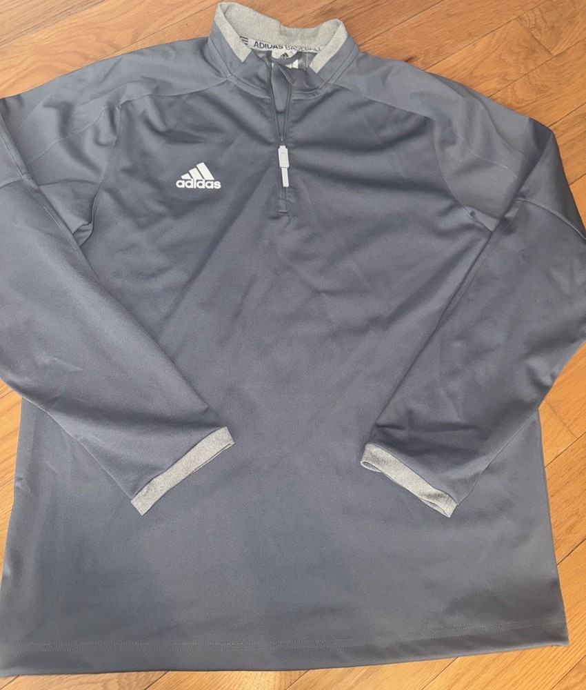 Men’s Medium Adidas Baseball 3/4 Long Sleeve Active wear- Windbreaker Pull Over