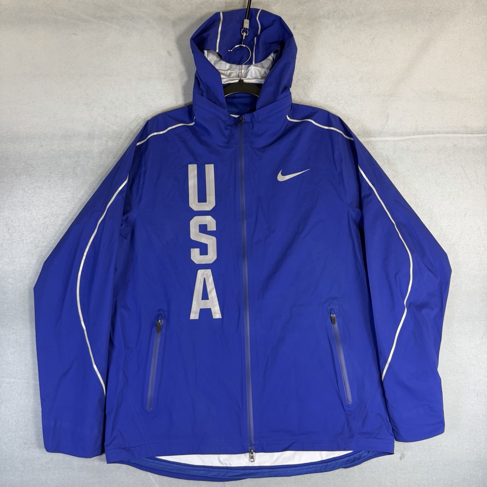 Nike Hypershield Team USA Olympic Jacket Mens Large Blue Running 806908-455 gallery