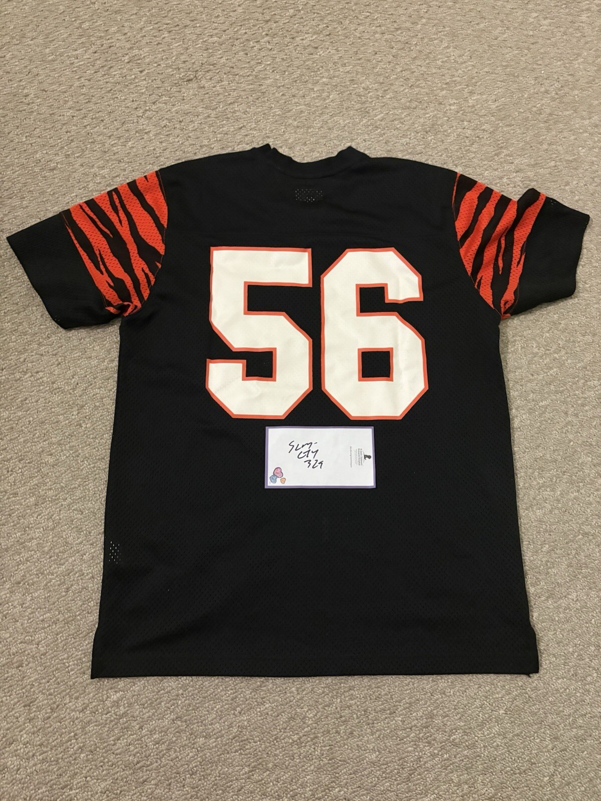 Used 2012 Supreme Bengals Football Jersey #56 Black Orange Large 100% Authentic gallery