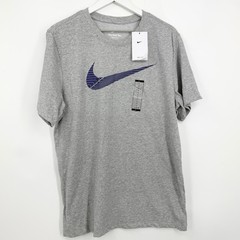 Nike Dri-FIT The Nike Tee Gray Purple Swoosh Training T-Shirt Men’s Large NWT