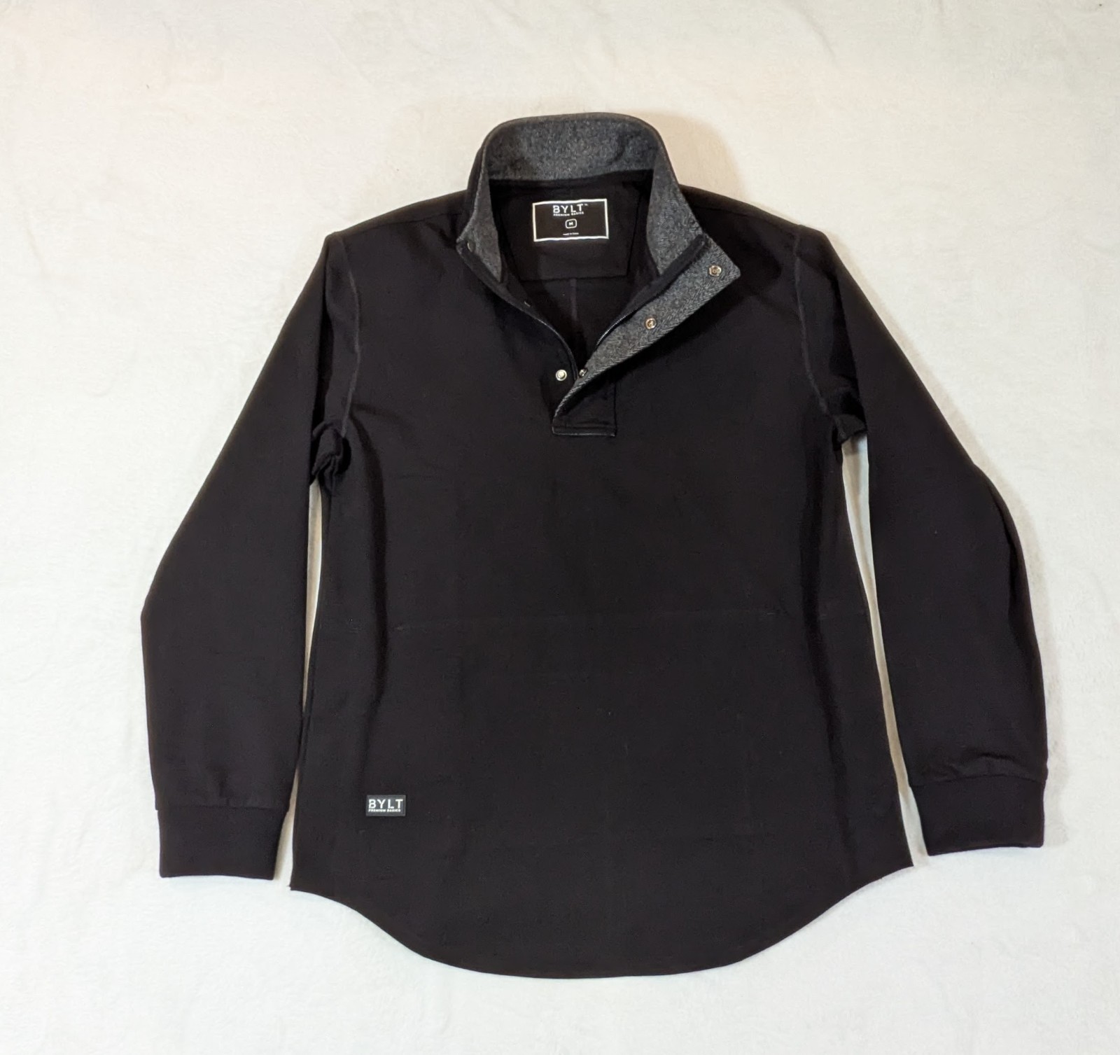 BYLT Jacket Mens Medium Gray Black Fairway Drop Cut Pullover Outdoor Hiking A2* gallery