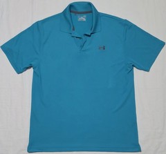 Under Armour Loose HeatGear Large Men’s Polo Shirt Aqua Blue