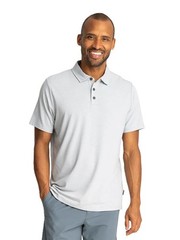 Free Fly Bamboo Flex Polo II Men’s Shirt, Heather Aspen Grey, Medium