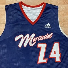 Adidas Mercadel Basketball Jersey Men’s XL Blue/White/Red Reversible #24