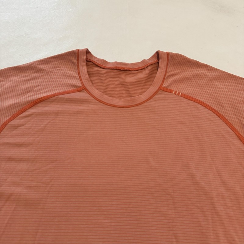 Lululemon Shirt Mens Large Rust Orange Metal Vent Tech Long Sleeve Performance gallery