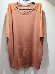 Flylow Mens L Short Sleeve Tech Shirt Rust Orange Mountain Bike Hiking 4018