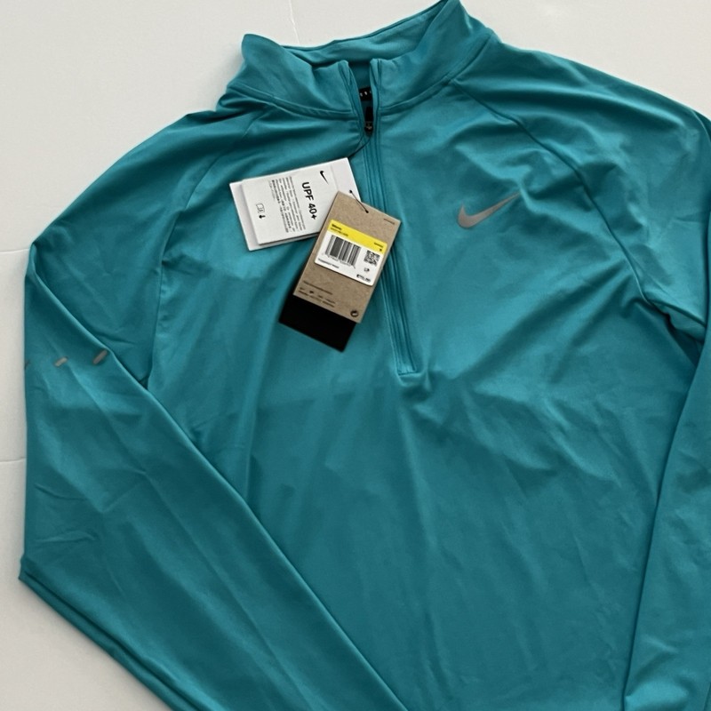 Nike Stride Dri-FIT 1/4 Zip Running Shirt Mens Small S Aqua Turquoise HV2180-345 gallery