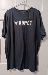 Under Armour Project Rock Respect Black T-Shirt Mens Size XL Tee NEW