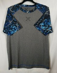 Moon Shine Camo – Lifestyle Camo Performance SS Shirt – Blue / Gray – Size M*
