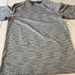 NEW Reebok Dry Men’s T-Shirt Training Workout S Light Gray Mesh Ligh Stitch #332