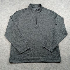 Van Heusen Pullover Mens Medium Gray Classic Fit Quarter Zip Sweatshirt Sweater