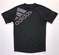 ADIDAS Athletic Sport T-Shirt 3 Stripes Climalite Black Mens Size Small Logo Tee