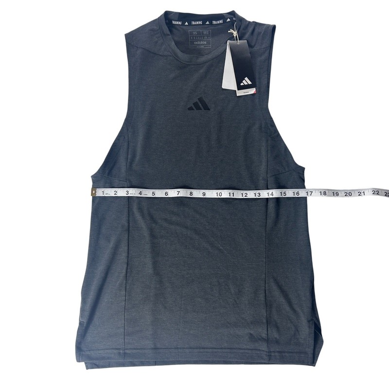 Adidas Mens D4T Tank Top Grey Slim Fit Training Muscle Tee IS3819 Size XS NEW gallery
