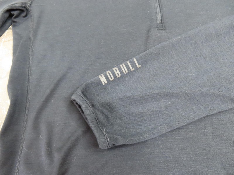 NOBULL Pullover Mens Medium Black Merino Wool 1/4 Zip Athletic Training Top gallery