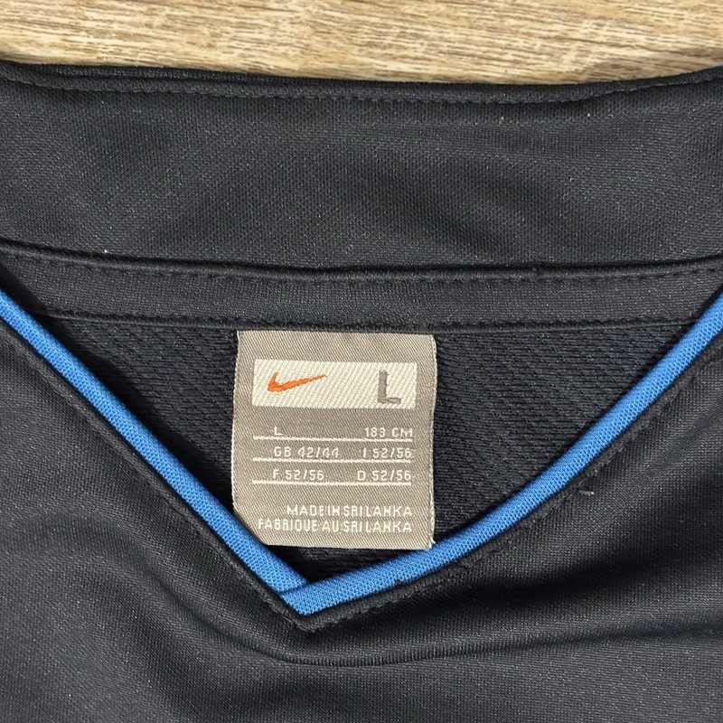 Vintage Nike Soccer Shirt Men's L Blue Y2K Jersey Lightweight Wicking gallery