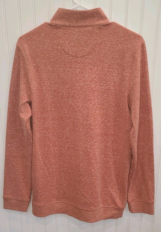 Johnnie-O Mens Sully M/16 Orange Heathered Stretch Golf 1/4 Zip Pullover gallery
