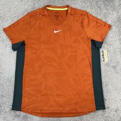 Nike Tennis Shirt Mens XL Orange Dri-Fit Court Advantage Top DX5537-893