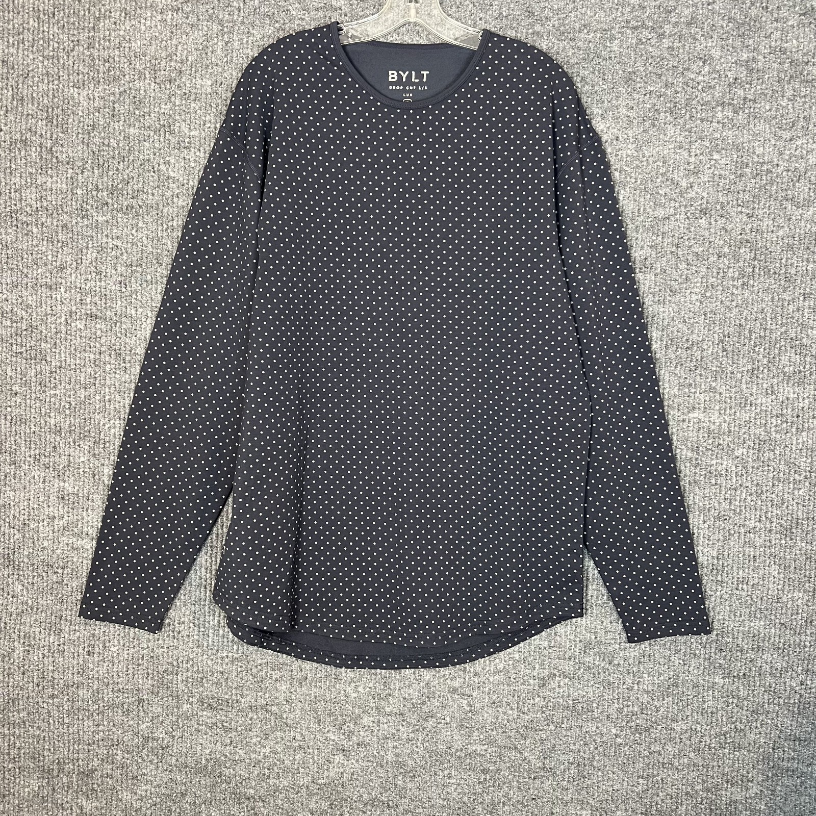 Bylt Basics Drop Cut Long Sleeve Top Mens XL Lux Dotted Performance Minimalist gallery