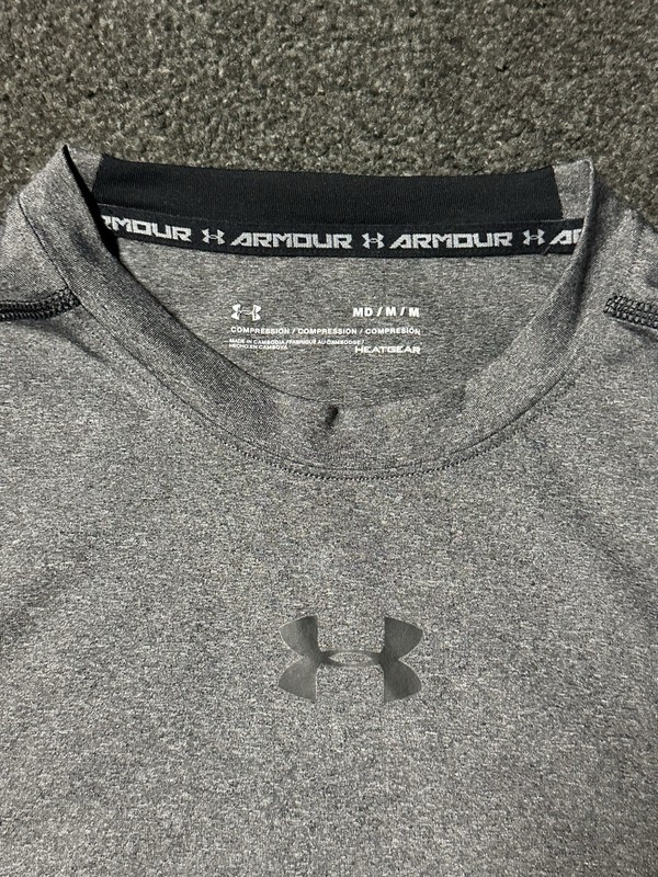 Under Armour HeatGear Men's Compression Sleeveless Tank Top - Size Medium, Grey gallery