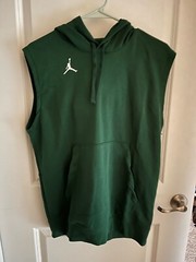 NWT Nike Jordan Dri-FIT Fleece Sleeveless Hoodie Green DQ7946-315 Men’s Sz Small