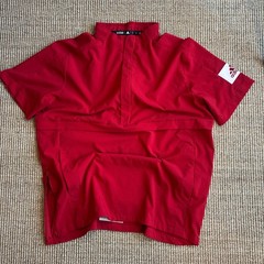 Adidas Men’s Red Short Sleeve Pullover Anorak Jacket Size M