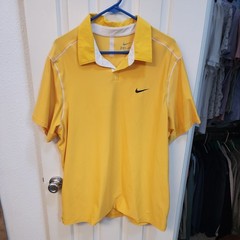Nike Roger Federer RF Tennis Polo Shirt XXL Yellow 2011 Indian Wells