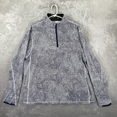 Greyson Shirt Mens XL Performance 1/4 Zip Pullover Geometric AOP Print Golf Blue
