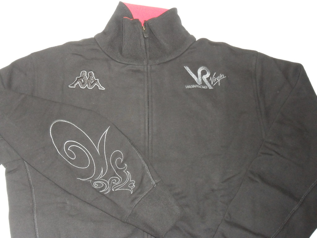 Kappa RaRe VIRGIN RACING FLEECE Race Track sweat shirt Top Jacket Men size S NWT gallery