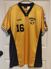 Diadora Desales Soccer Jersey Shirt Men’s Size Large Yellow And Blue #16