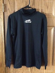 Arctic Cat Mock Neck Base Layer Top Large Black EUC