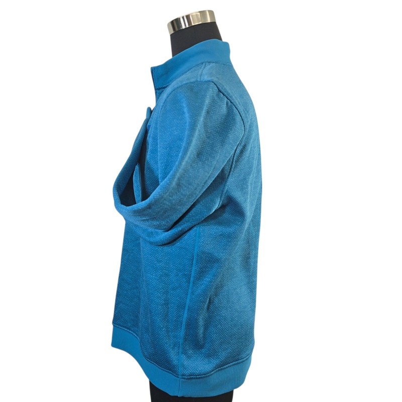 Under Armour Men's Blue Herringbone 1/4 Zip ColdGear Pullover Sweatshirt XL gallery