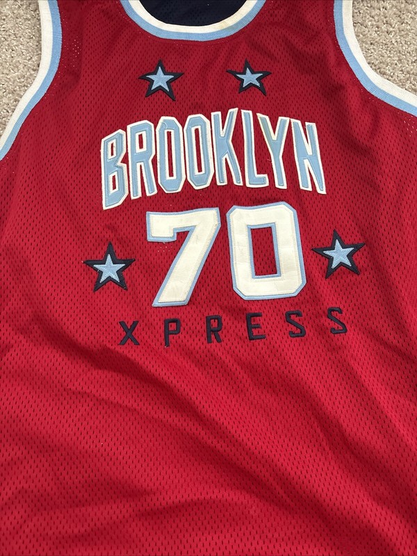 Vintage 90s Brooklyn Express 70 Jersey Mens Size XL Red gallery