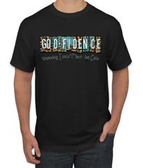 Godfidence Knowing I Can’t But He Can Blue and Brown Cheetah Men TShirt