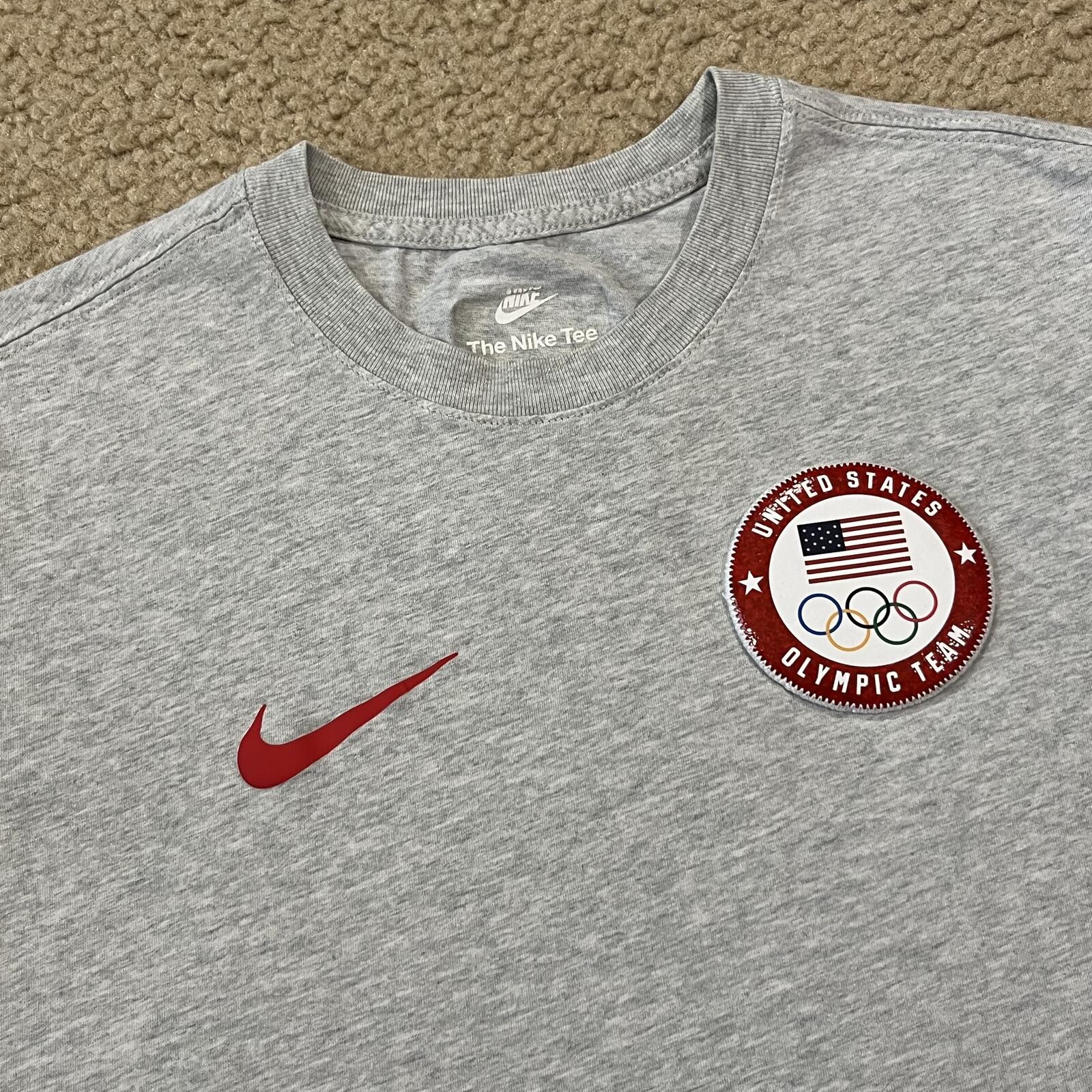 Team USA Nike Mens Winter Olympics T Shirt Gray Size Large gallery