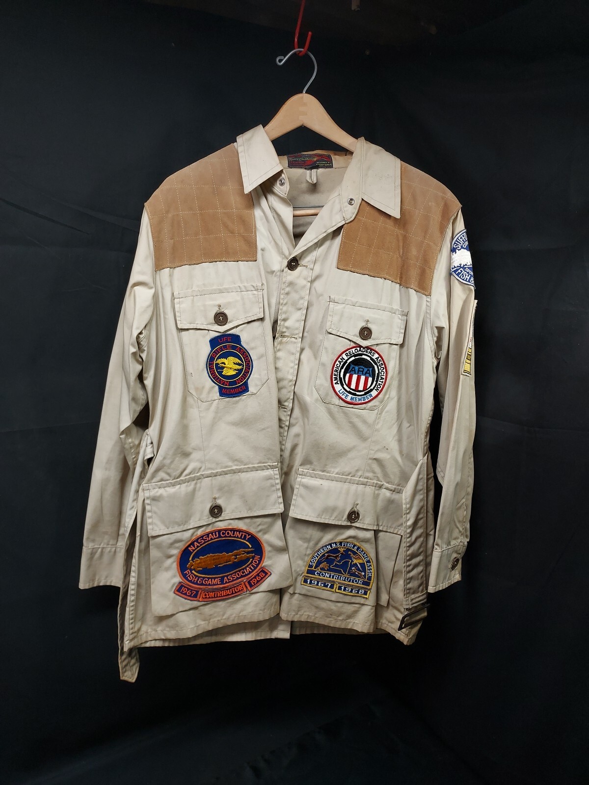 1960s 1970s New York Shooting Competition Club Shirt Gun Patches Jacket Size 46 gallery