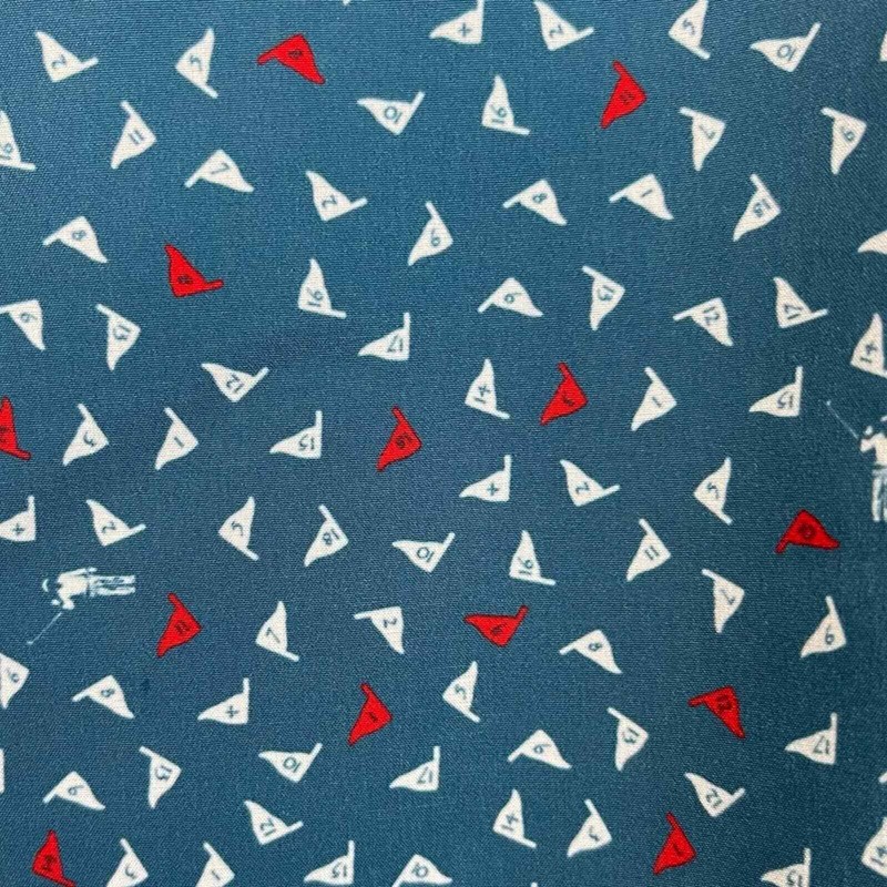 NWOT William Murray Golf Pin High Button-Down Blue Red & White Flags Size Large gallery