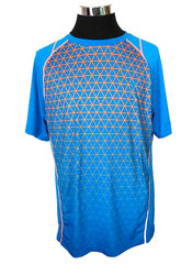 Fila Sport Shirt Men’s Size L Cobalt Blue /Orange Polyester Spandex Blend SS