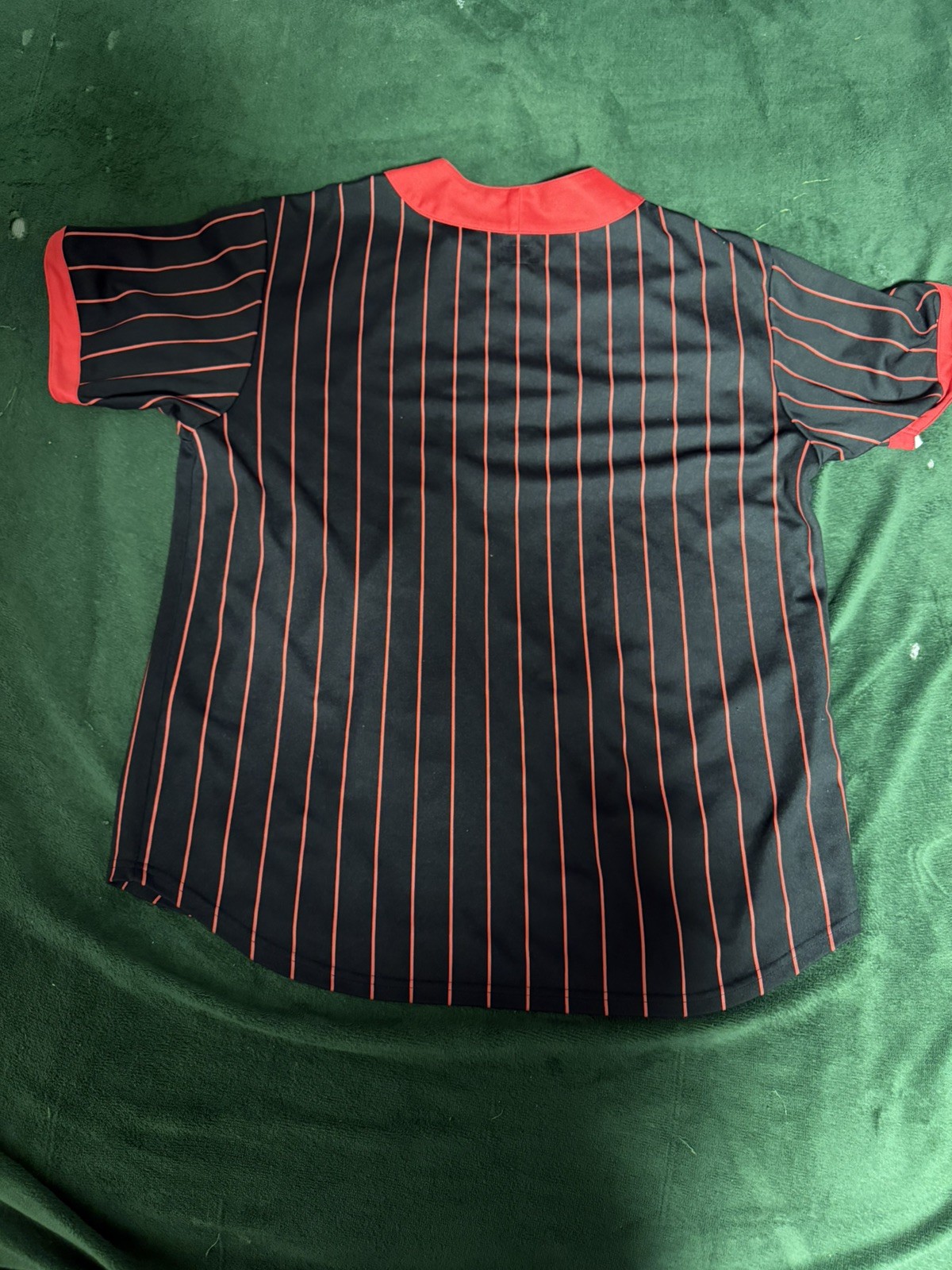 Supreme Vertical Logo Baseball Jersey Red New Authentic FW18 XLARGE BLACK RED gallery
