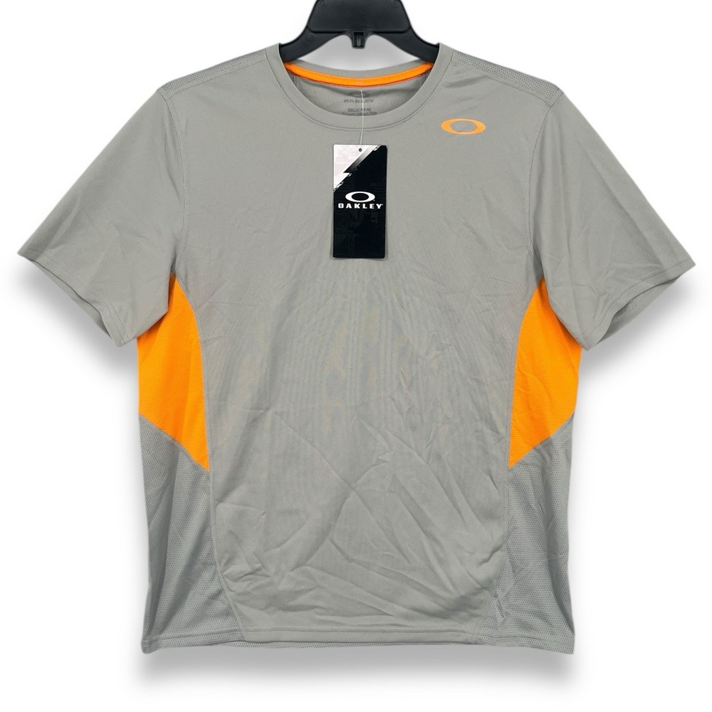 Oakley Motion SS Performance Tee Men's Size (Gray/Orange) NWT NEW